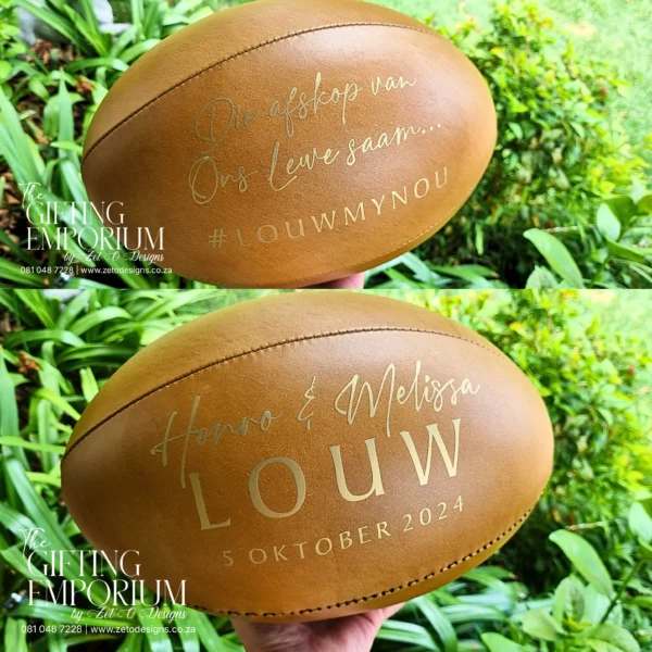 Hand Made Rugby Genuine Leather Rugby Ball | Handmade & Personalised