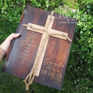 Cord of three strands wedding Bible box unity set
