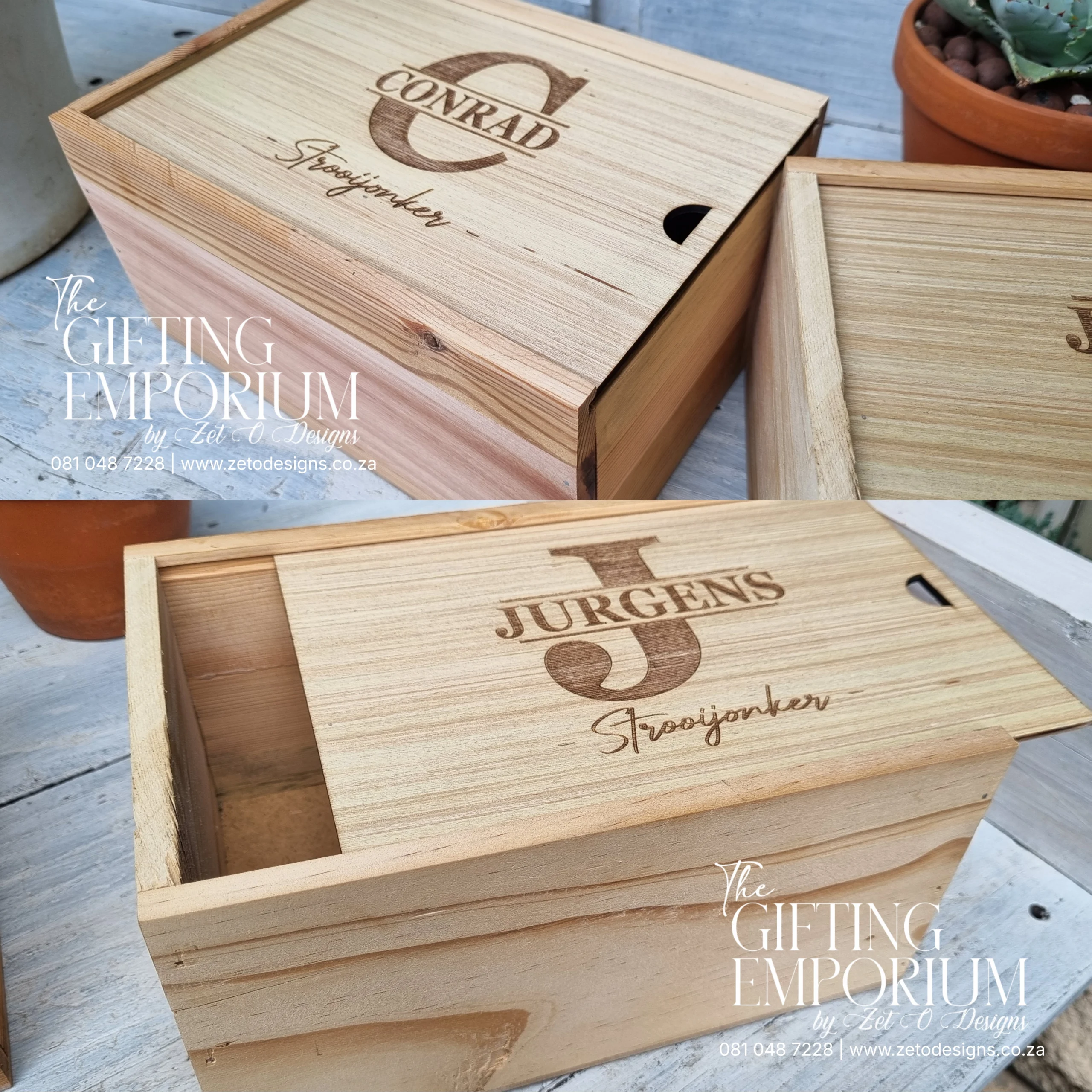 Acrylic lid wooden gift box modern design