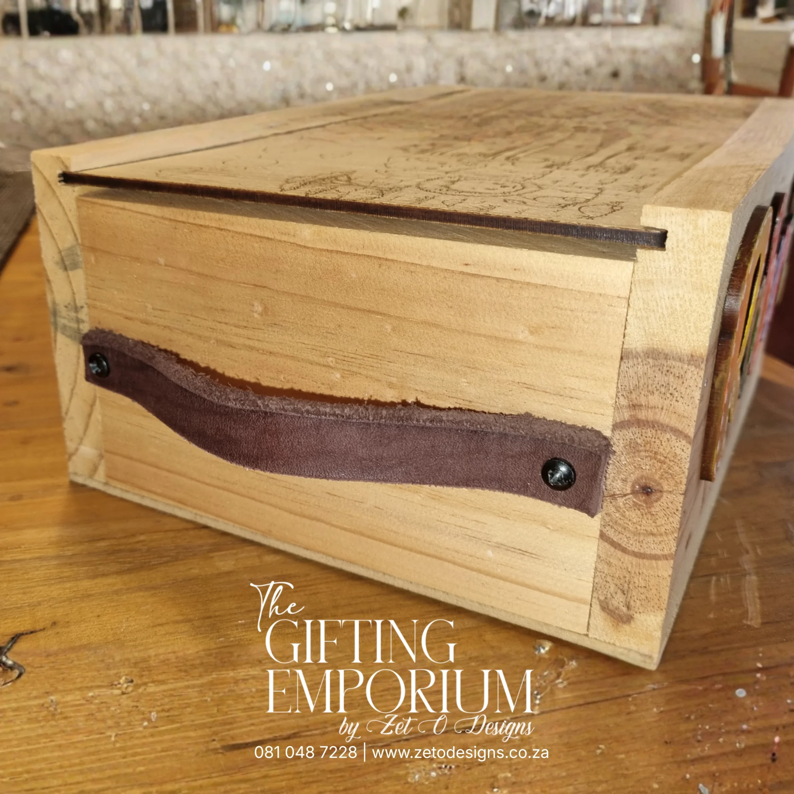 Handmade wooden gift box with acrylic lid option