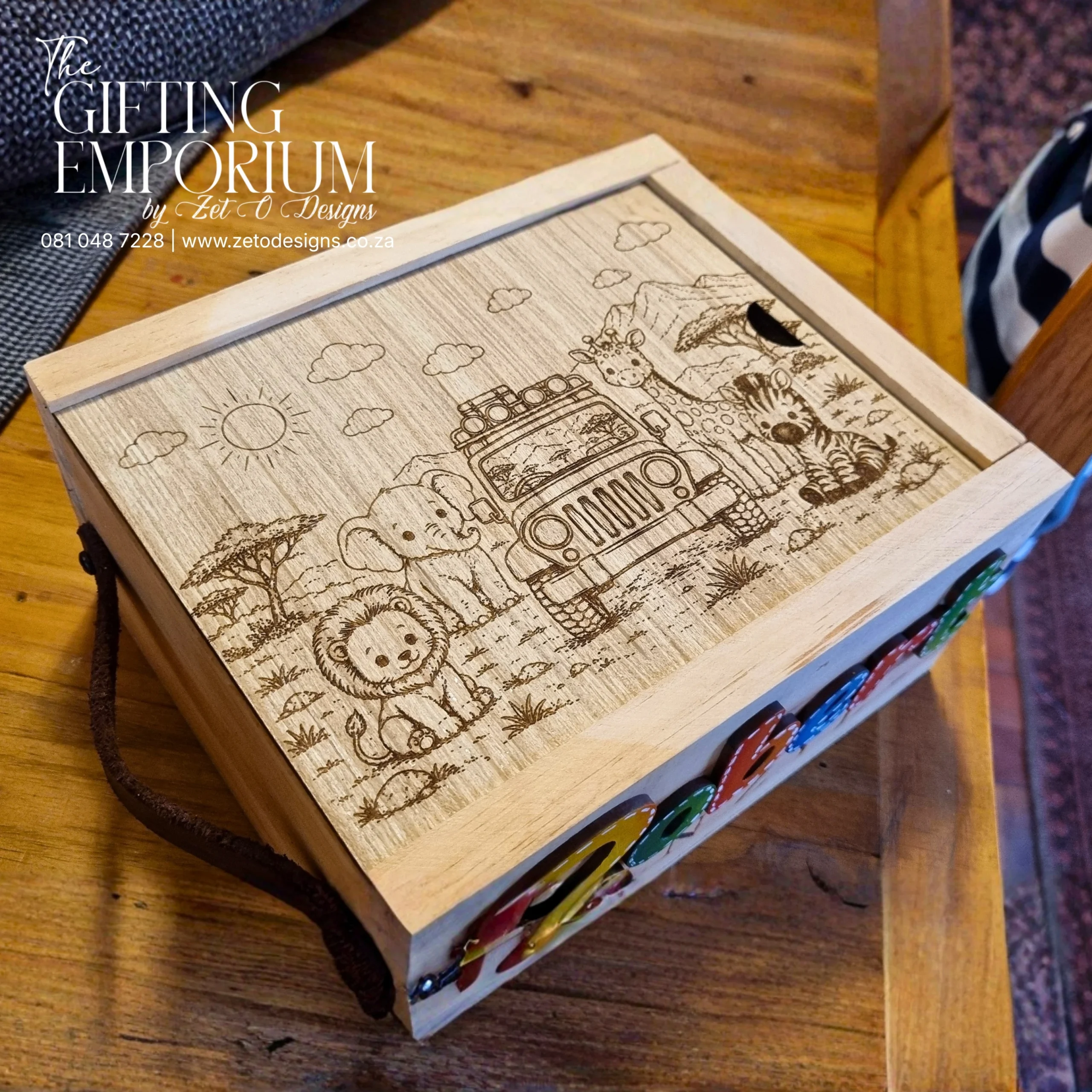Wooden gift box natural and dark finish options