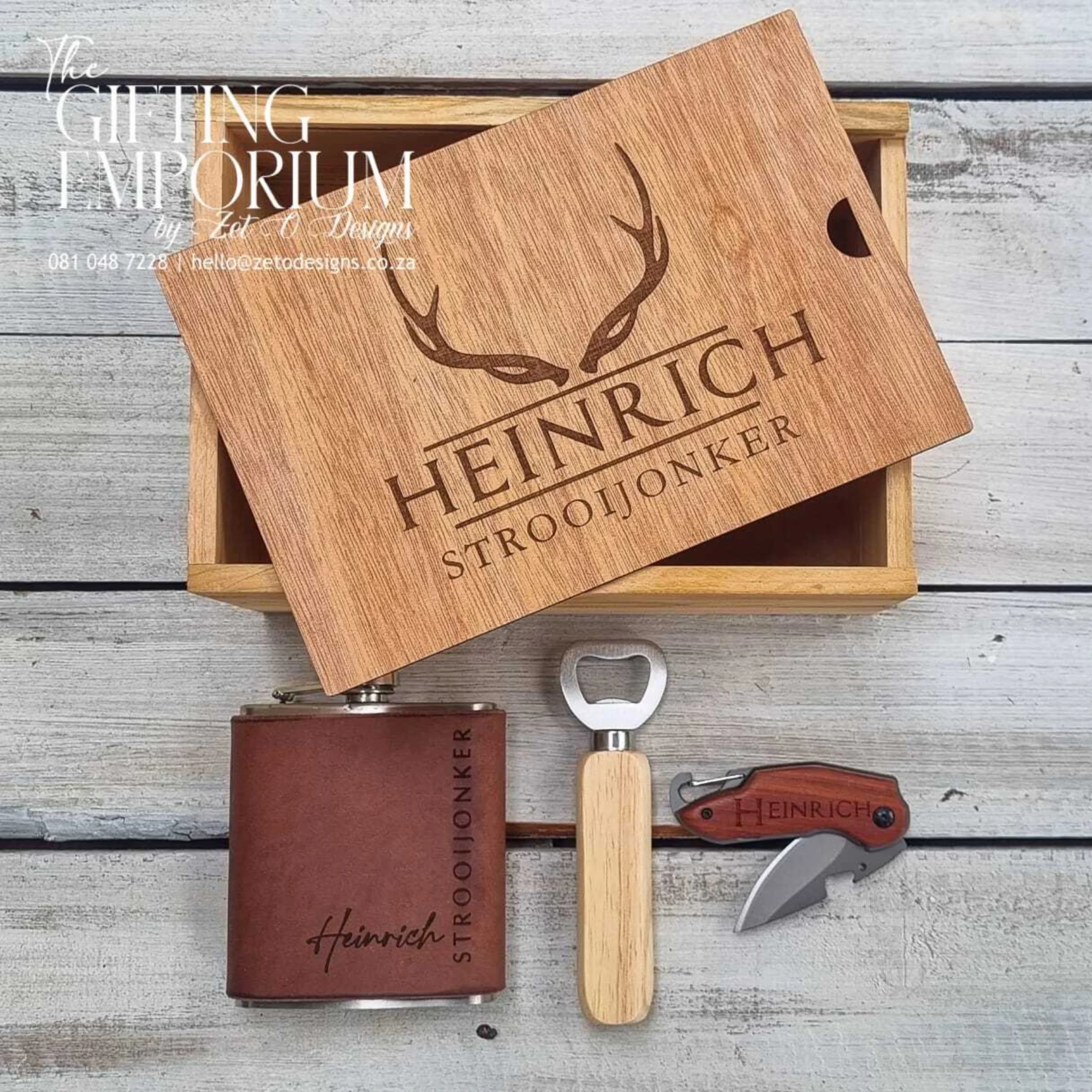Handmade wooden gift box with acrylic lid option