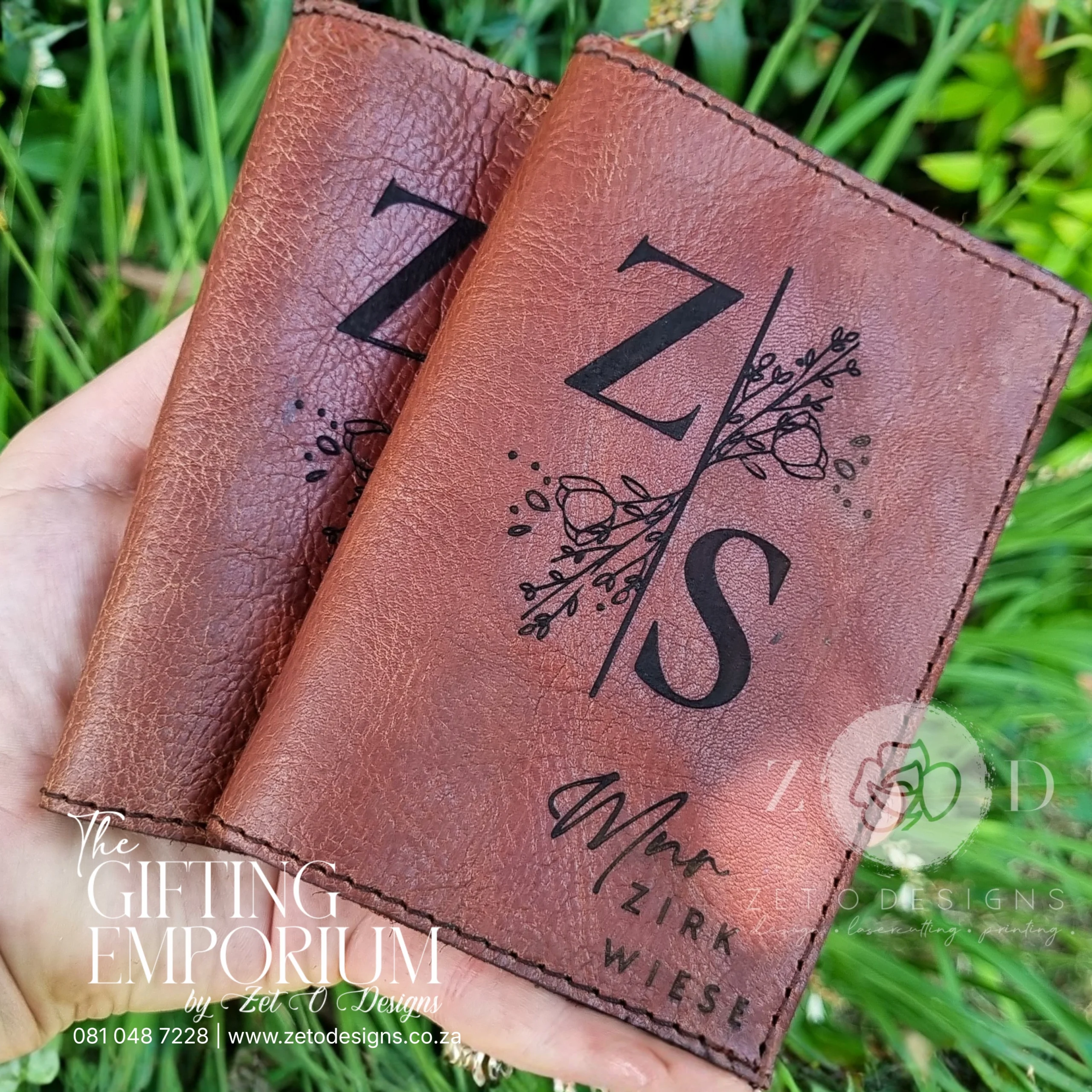 Minimal leather passport cover for travel