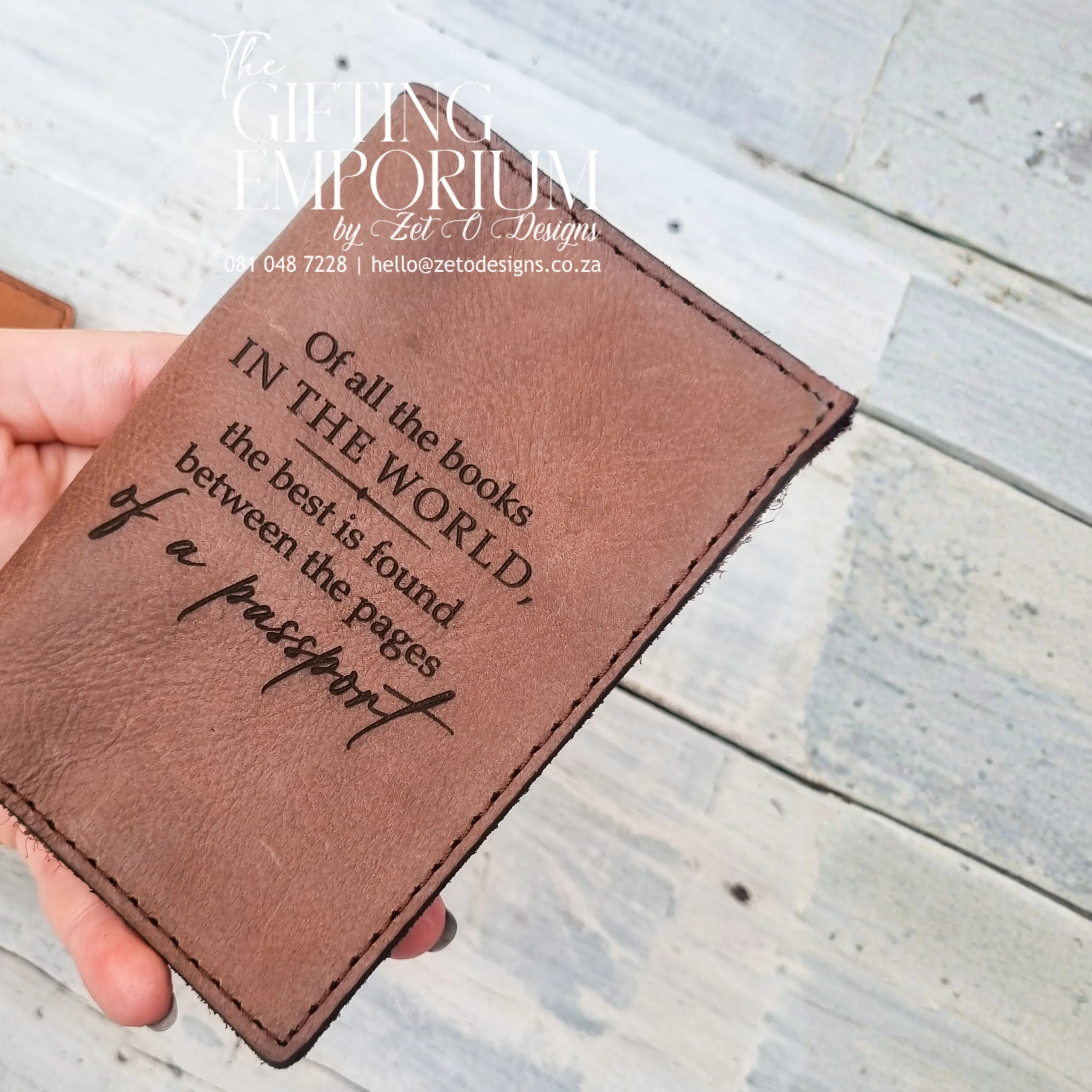 Stylish genuine leather passport cover travel accessory