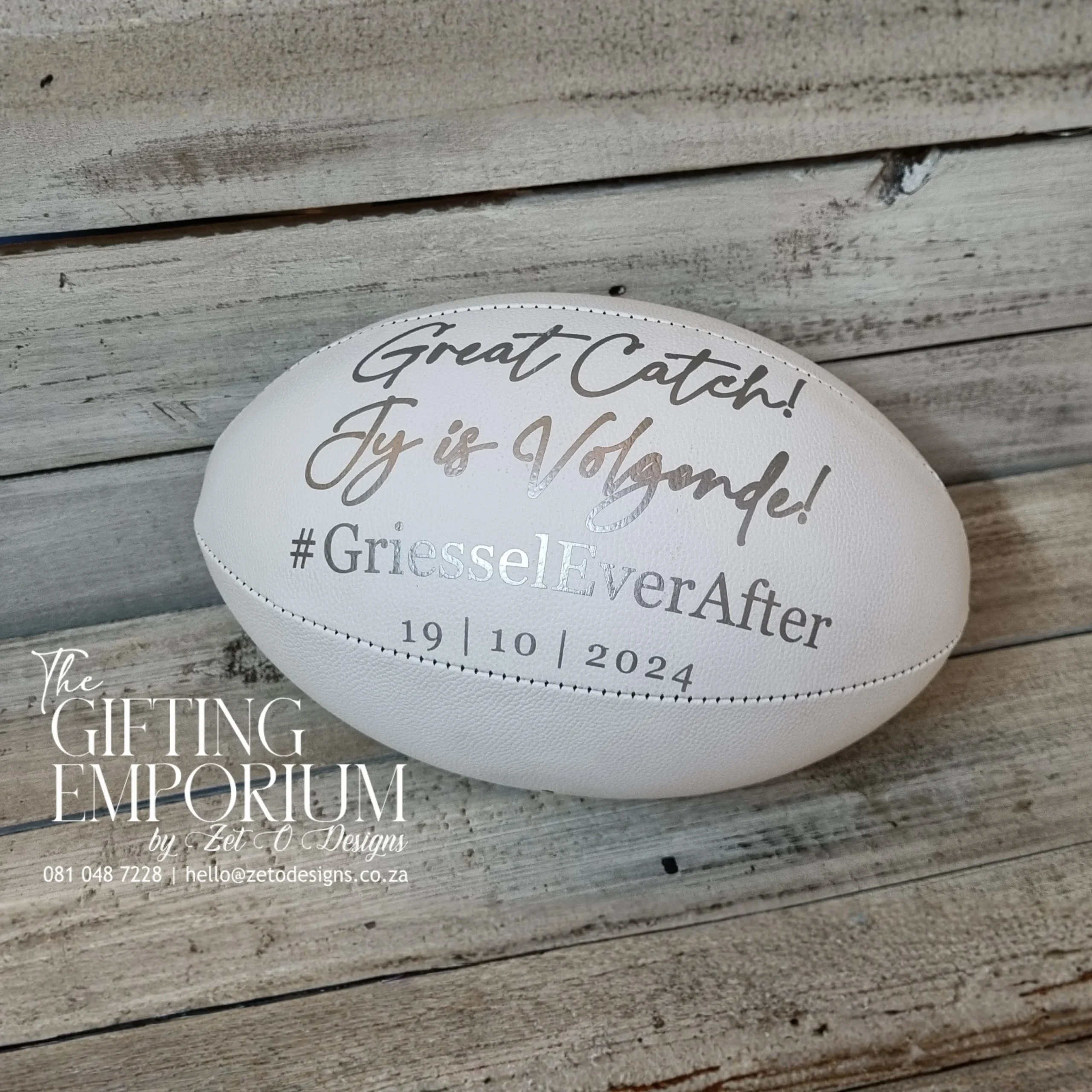Top full grain leather rugby ball premium finish