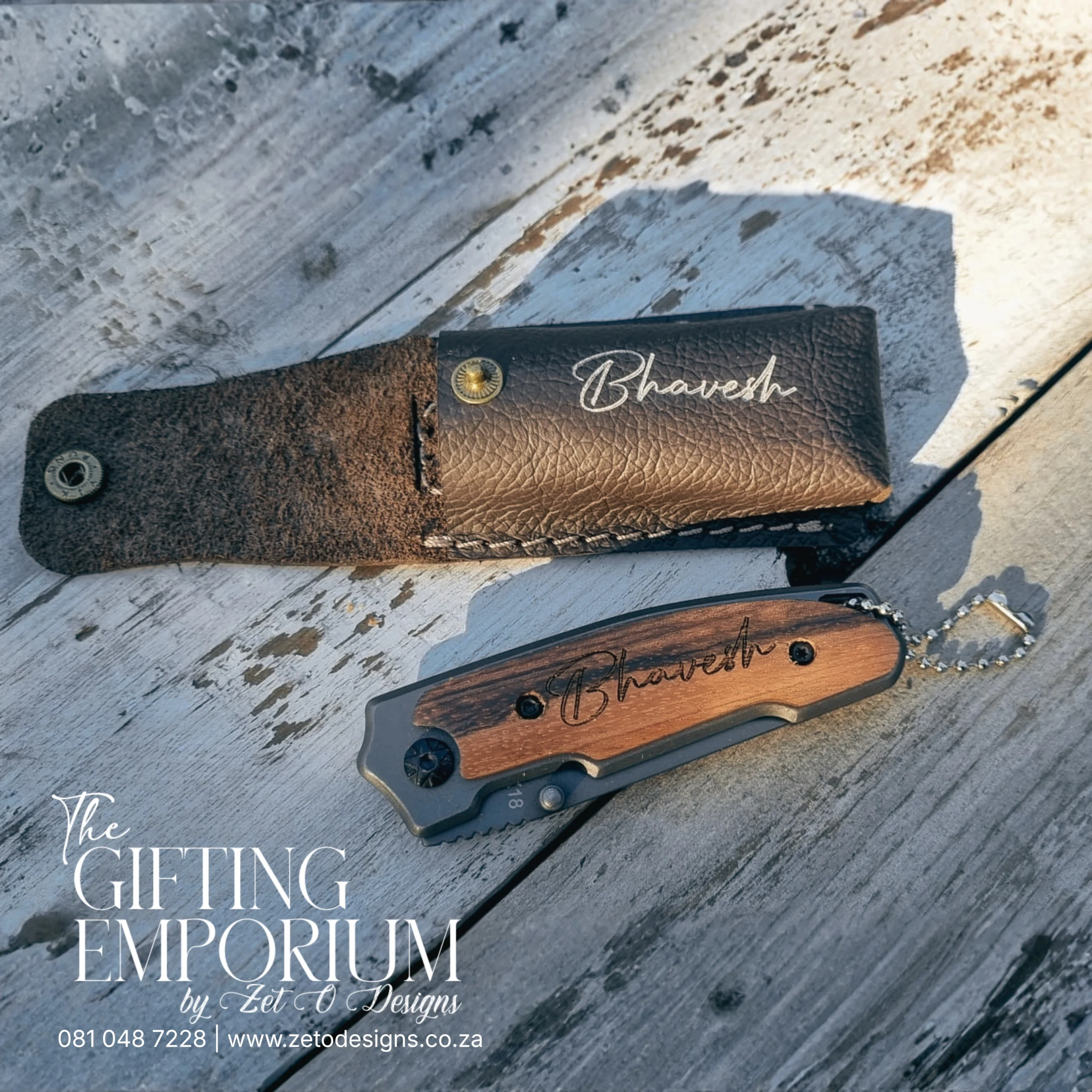 Premium pocket knife personalised with initials