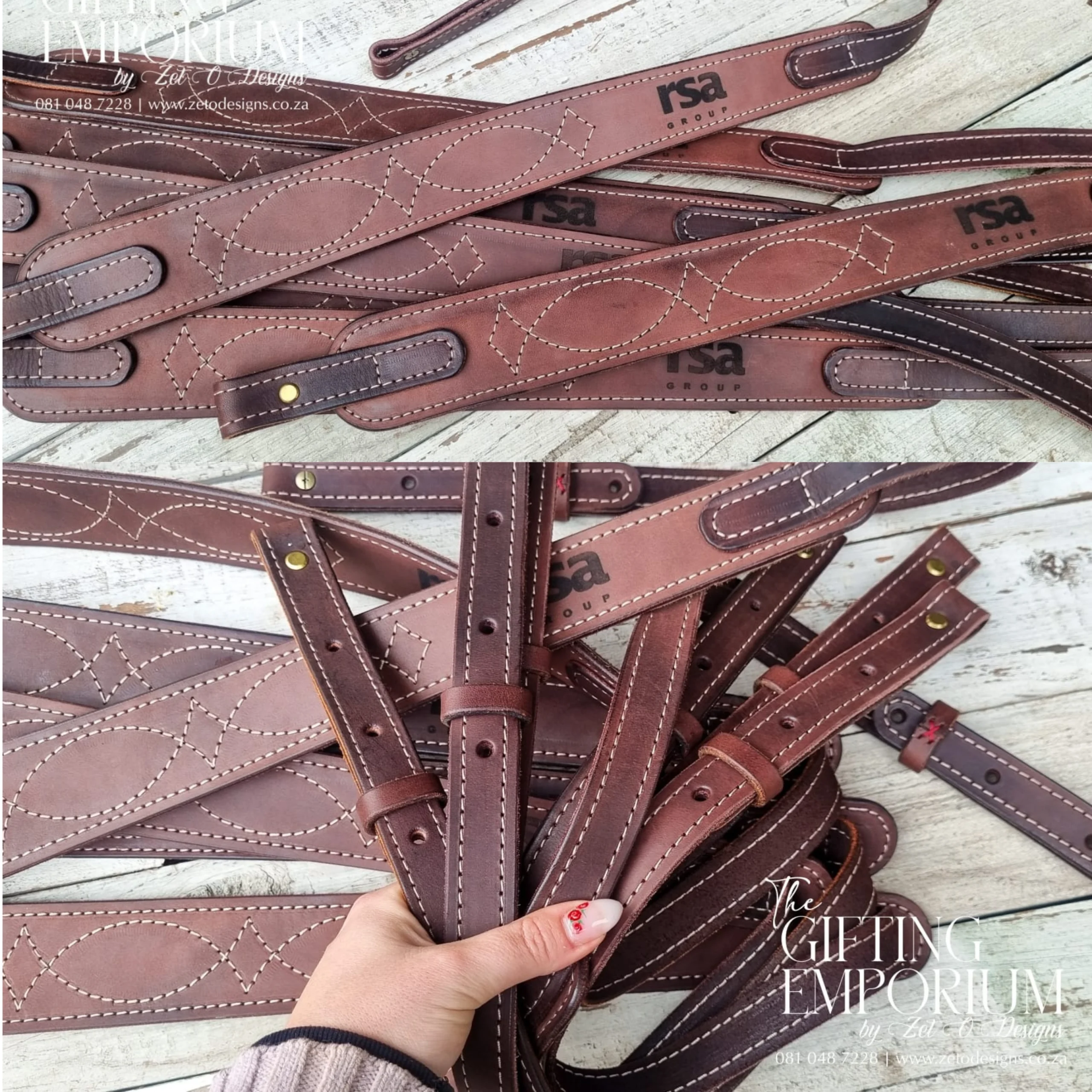 Personalised hunting rifle sling made by Zet O Designs in South Africa