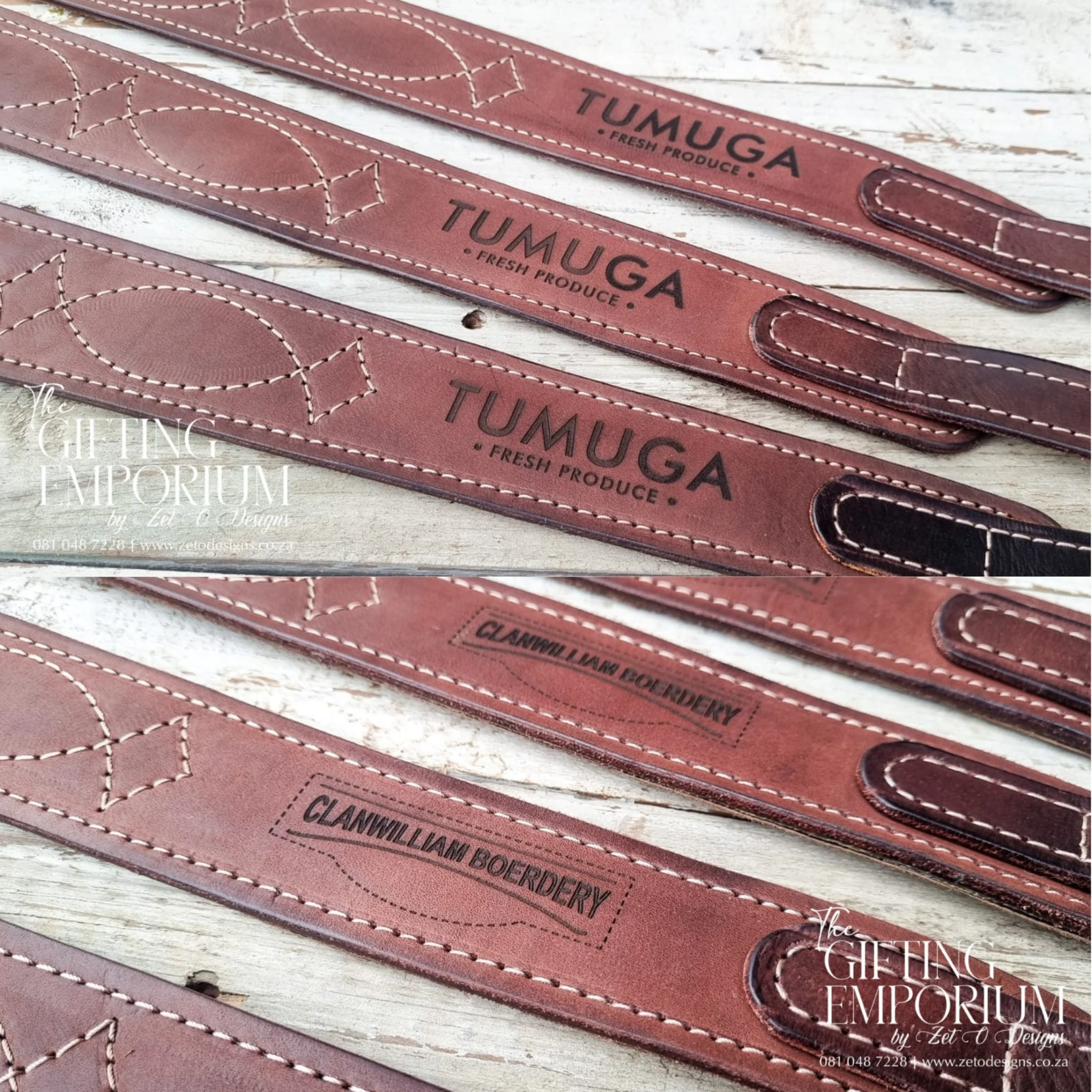 Premium leather rifle sling attached to a hunting rifle in the bushveld